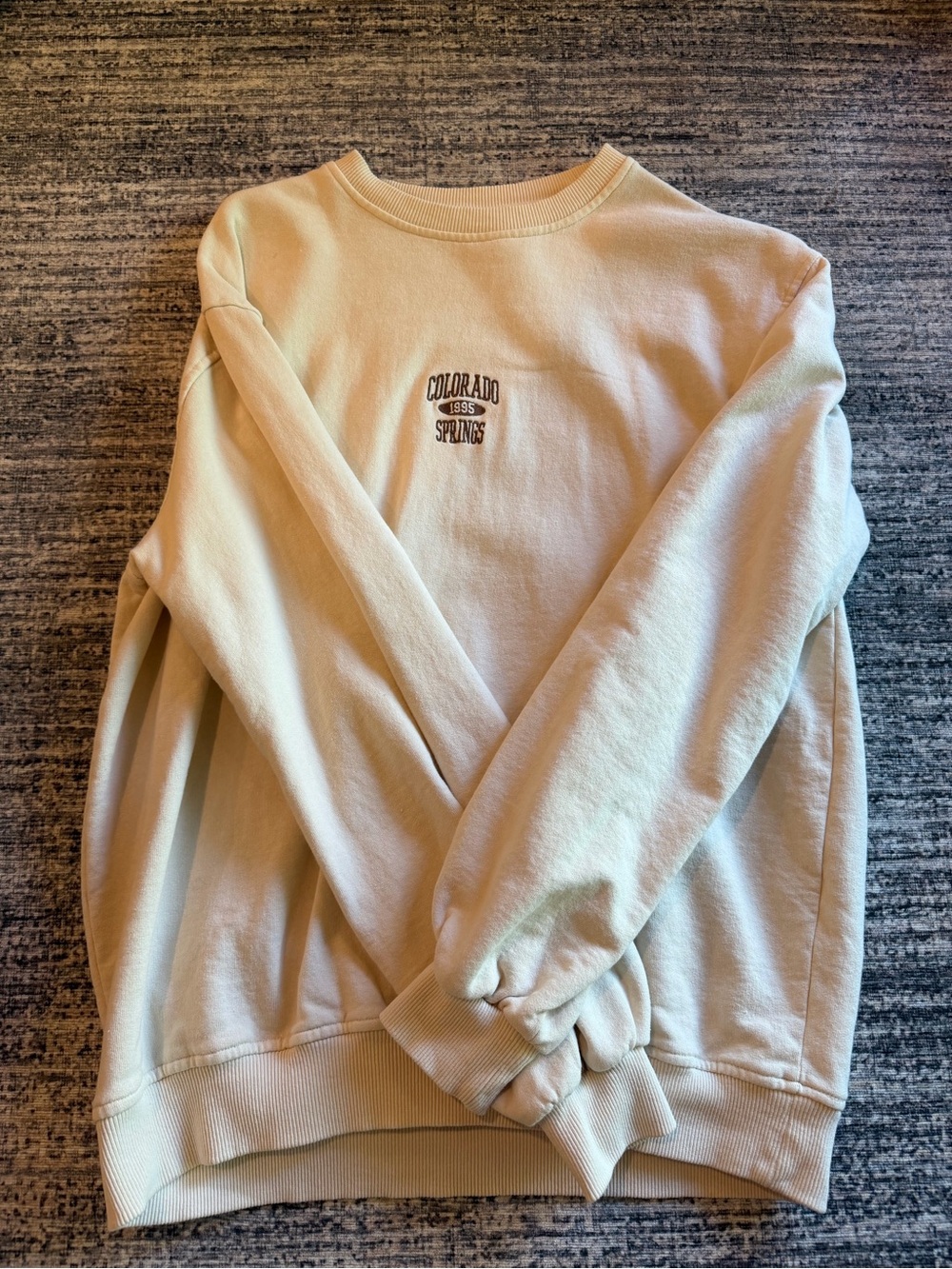 Urban Outfitters Cream Colorado Springs Crew Sweatshirt